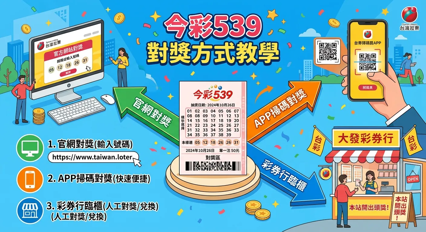 539對獎教學｜2026 三種對獎方式與兌獎流程完整說明