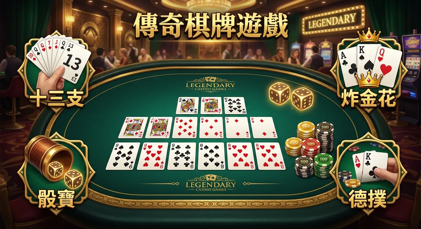棋牌遊戲有哪些？2026 十三支、炸金花、骰寶熱門玩法規則總整理