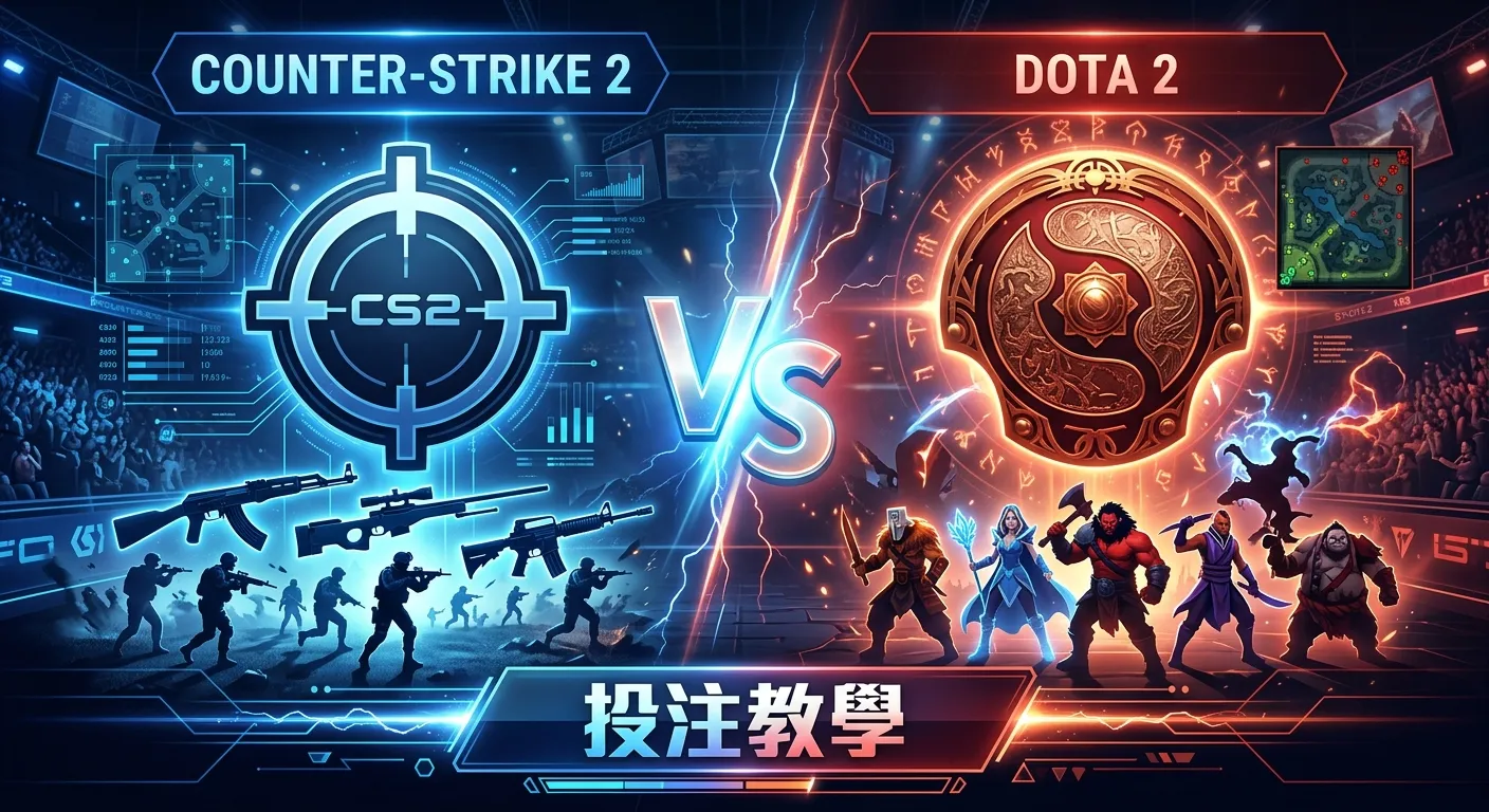 CS2 與 Dota2 電競投注教學｜2026 遊戲入門到投注策略完整攻略