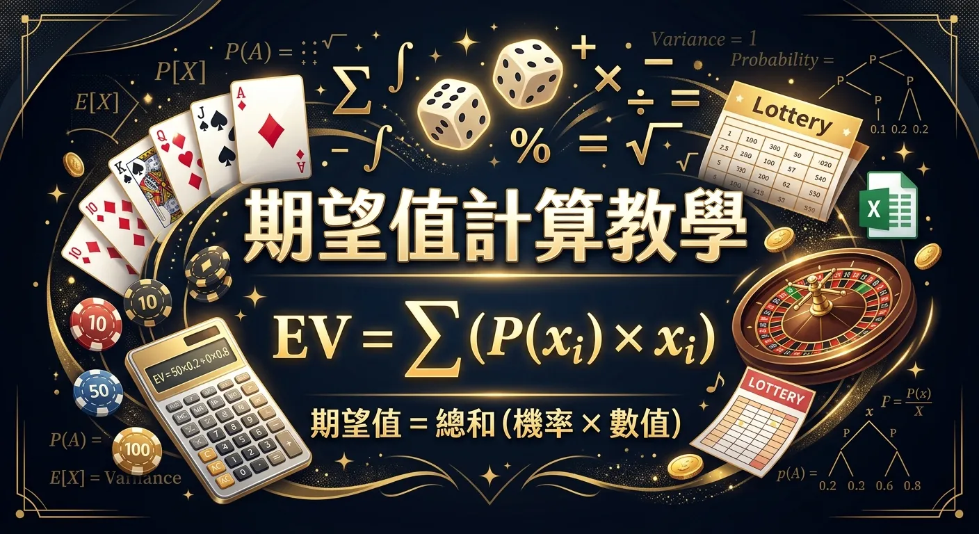 期望值計算完整教學｜2026 公式、範例與博弈遊戲的期望值分析