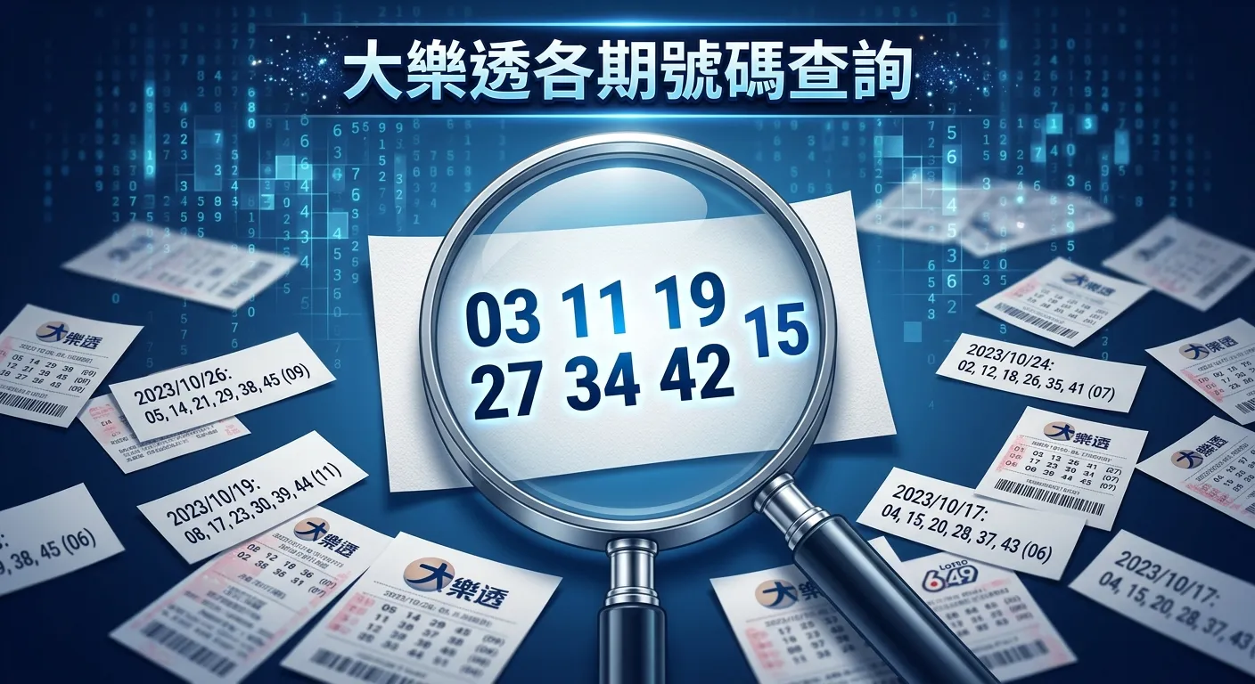 2026 大樂透開獎號碼各期查詢：歷史紀錄與 100 組號碼對獎方式