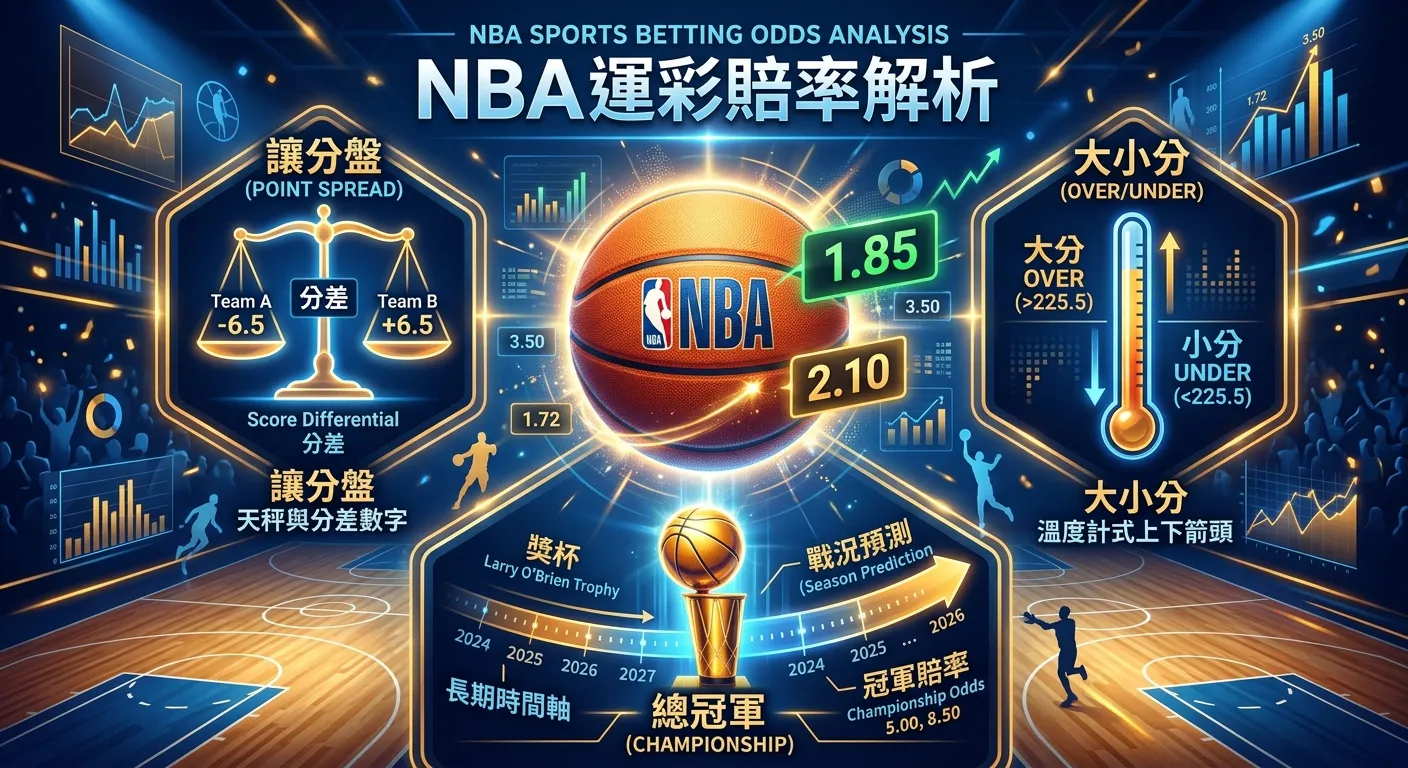 2026 NBA 運彩賠率怎麼看？讓分盤、大小分與總冠軍賠率完整解析