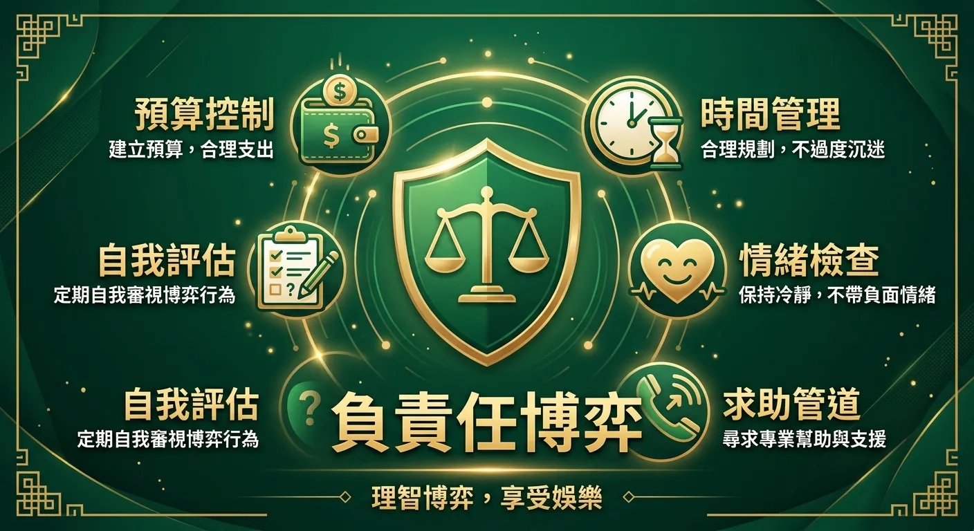 2026 負責任博弈完整指南：建立健康的博弈習慣、自我評估與求助資源