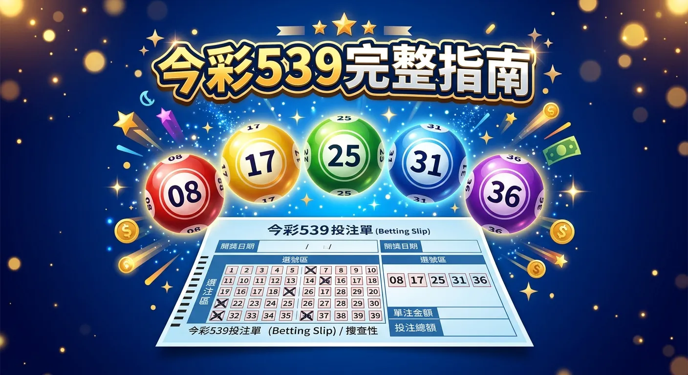 今彩539完整指南｜2026 玩法規則、獎金計算、走勢圖與即時開獎一次搞懂