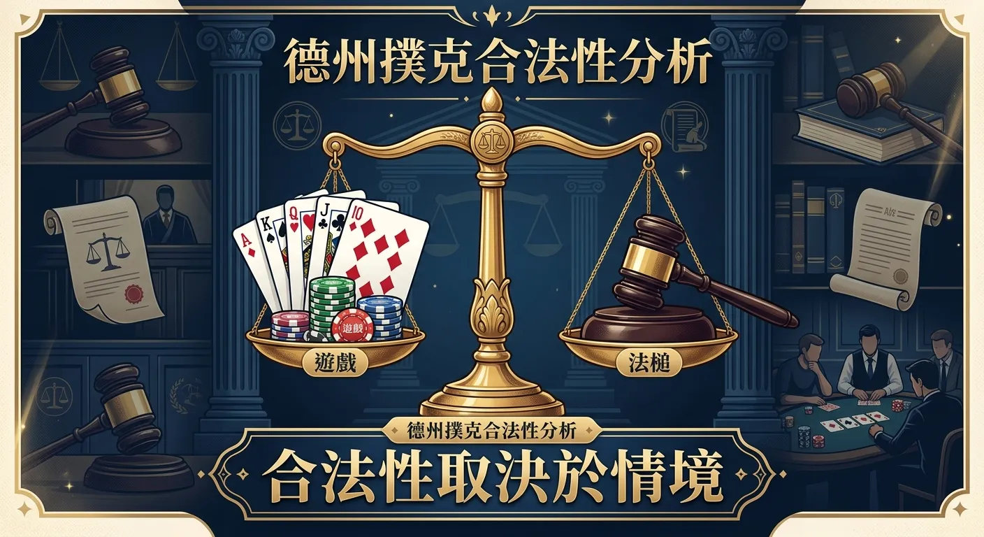 德州撲克合法嗎？2026 台灣法律規範與德州撲克協會現況分析